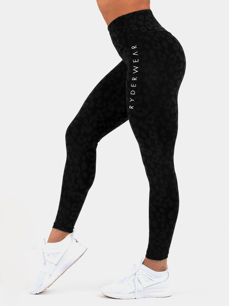Leggins Ryderwear Instinct Scrunch Bum Mujer Negros | DQXKM3402