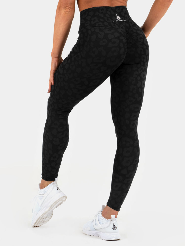 Leggins Ryderwear Instinct Scrunch Bum Mujer Negros | DQXKM3402