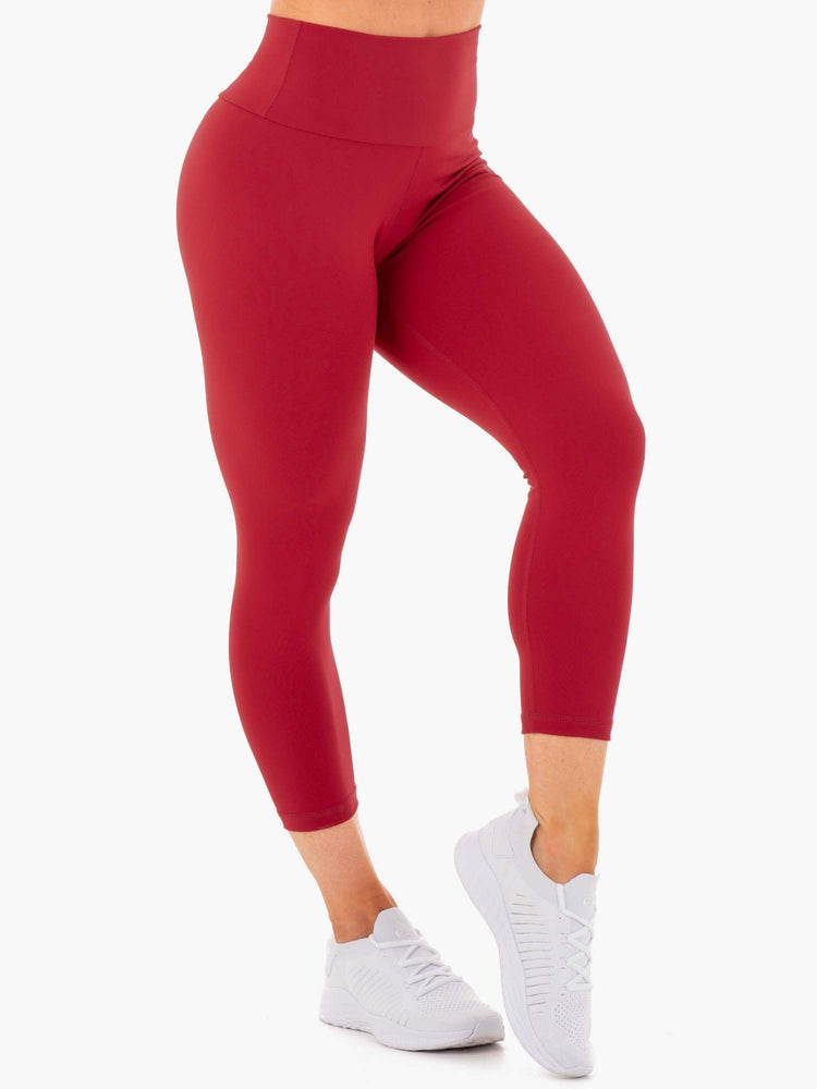 Leggins Ryderwear Motion High Waisted 7/8 Scrunch Bum Mujer Rojos | ETJPK1387