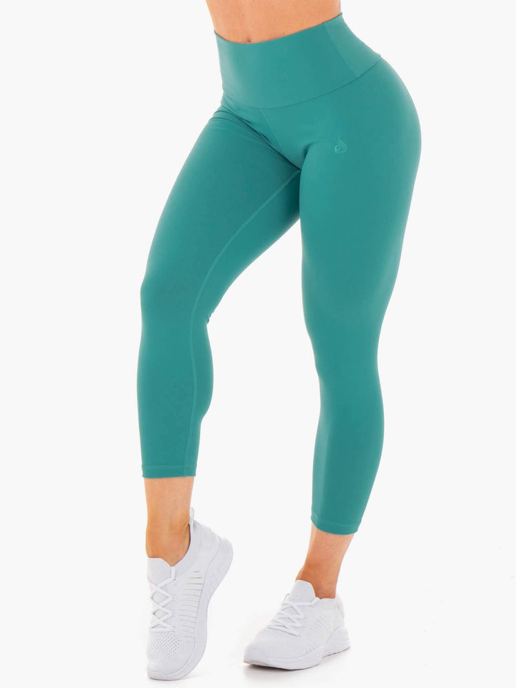 Leggins Ryderwear Motion High Waisted 7/8 Scrunch Bum Mujer Turquesa | MOJYG9718
