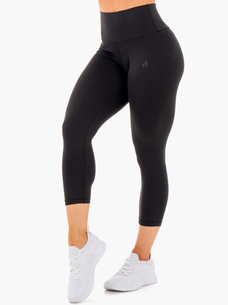Leggins Ryderwear Motion High Waisted 7/8 Scrunch Bum Mujer Negros | PDVOQ8273