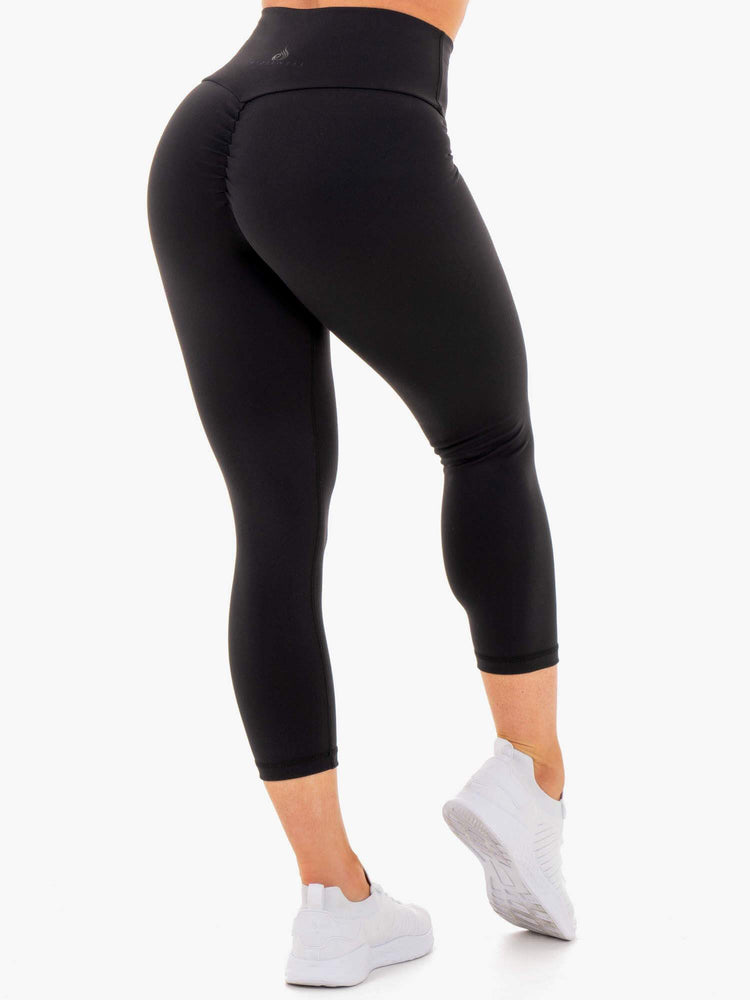 Leggins Ryderwear Motion High Waisted 7/8 Scrunch Bum Mujer Negros | PDVOQ8273