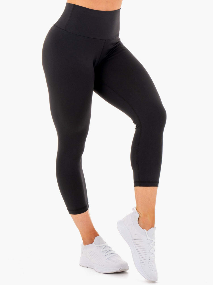 Leggins Ryderwear Motion High Waisted 7/8 Scrunch Bum Mujer Negros | PDVOQ8273