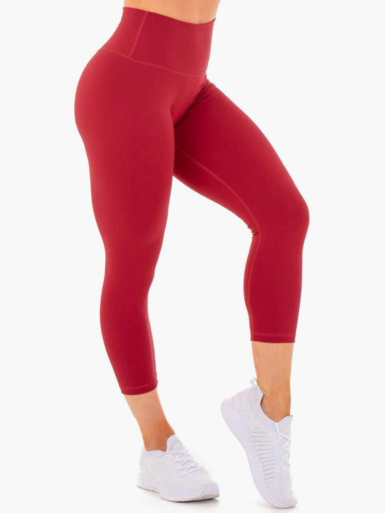 Leggins Ryderwear Motion High Waisted 7/8 Mujer Rojos | XIJCD8209
