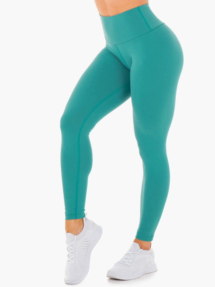 Leggins Ryderwear Motion High Waisted Mujer Turquesa | IQLVH5073