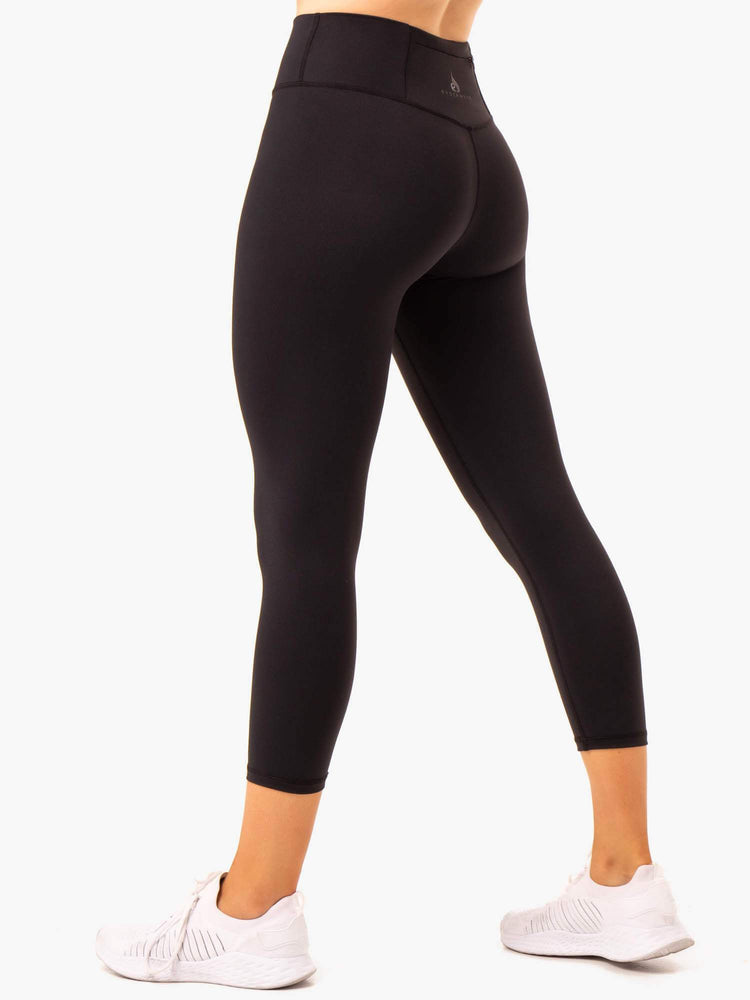 Leggins Ryderwear Movement High Waisted 7/8 Pocket Mujer Negros | DKYWN9436