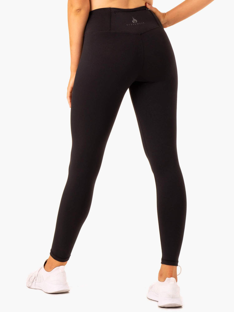 Leggins Ryderwear Movement High Waisted Pocket Mujer Negros | RNLYK3789