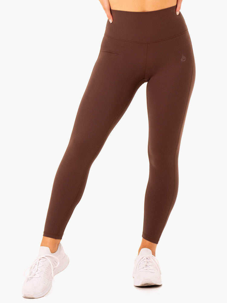 Leggins Ryderwear Nkd Align Mujer Chocolate | EHBAL4962