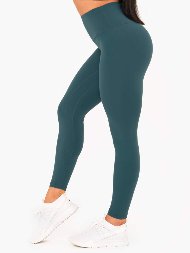 Leggins Ryderwear Nkd High Waisted Mujer Turquesa | CUPMO9603