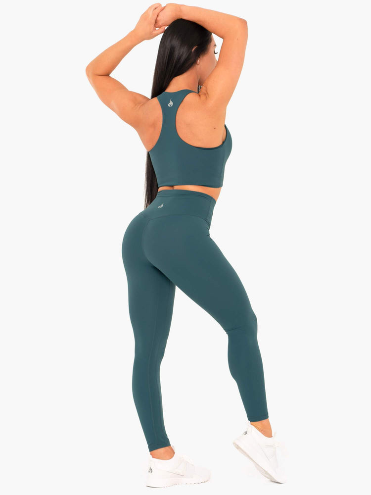 Leggins Ryderwear Nkd High Waisted Mujer Turquesa | CUPMO9603
