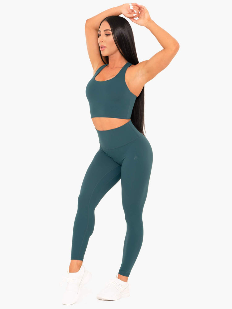 Leggins Ryderwear Nkd High Waisted Mujer Turquesa | CUPMO9603