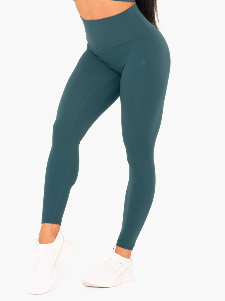 Leggins Ryderwear Nkd High Waisted Mujer Turquesa | CUPMO9603