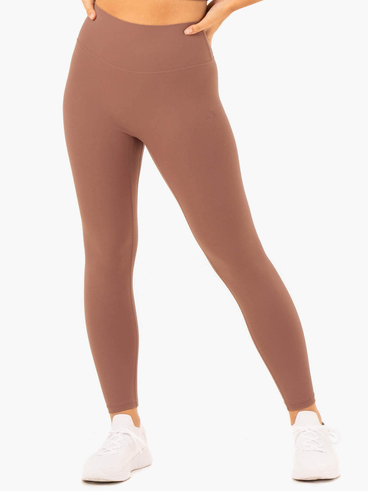 Leggins Ryderwear Nkd Refine High Waisted Mujer Beige | ONZCA8279