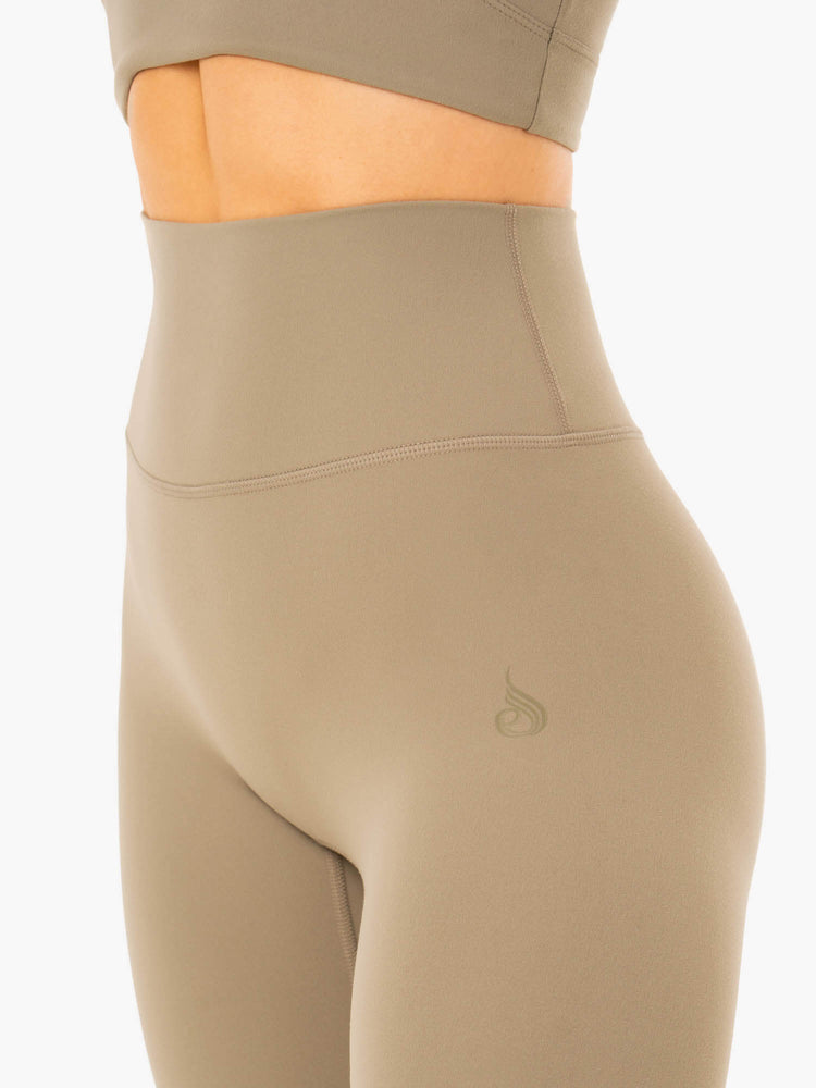 Leggins Ryderwear Nkd Refine High Waisted Mujer Kaki | VJZDE6539