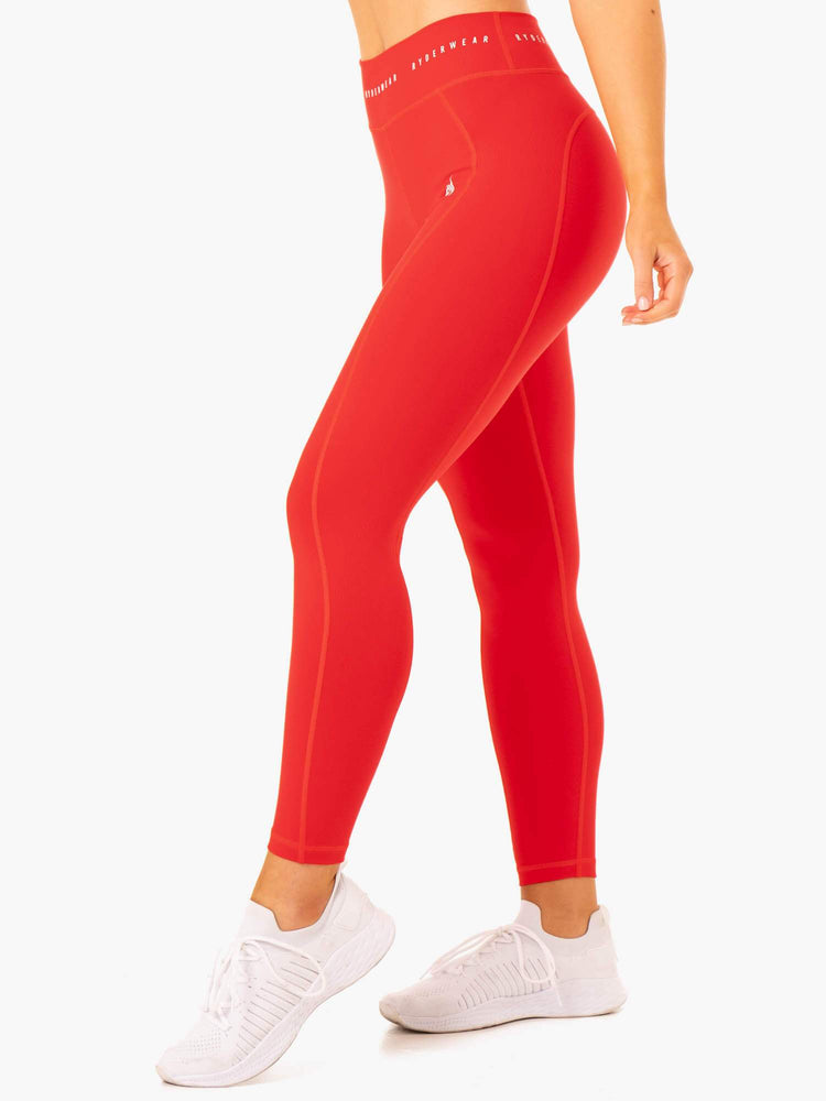 Leggins Ryderwear Reflex High Waisted Mujer Rojos | FMWTO6271
