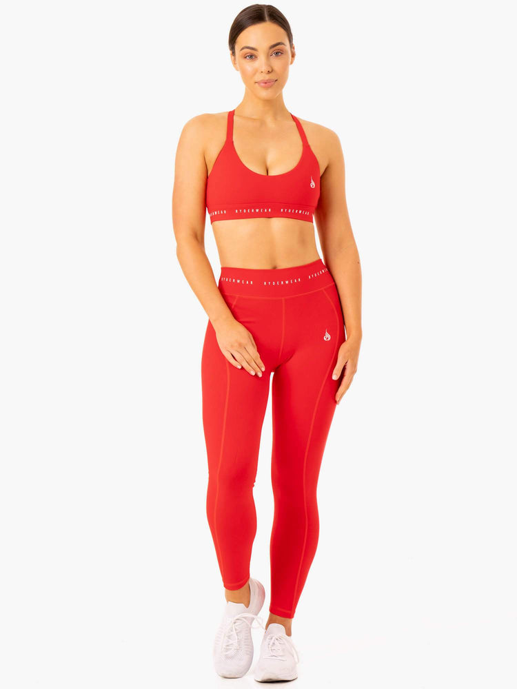 Leggins Ryderwear Reflex High Waisted Mujer Rojos | FMWTO6271