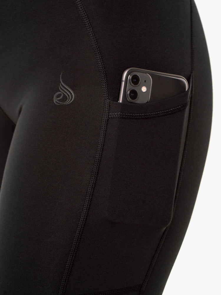 Leggins Ryderwear Reset High Waisted Pocket Mujer Negros | BDCAI4172