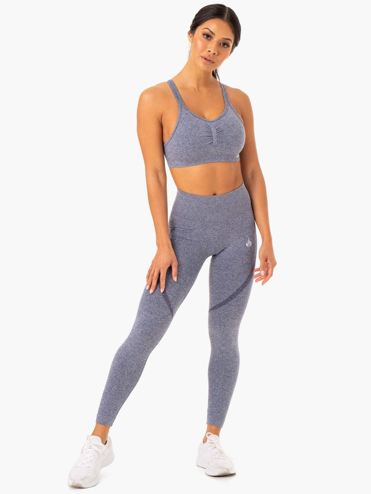 Leggins Ryderwear Sculpt Seamless Mujer Azul Marino | FPUBK7931