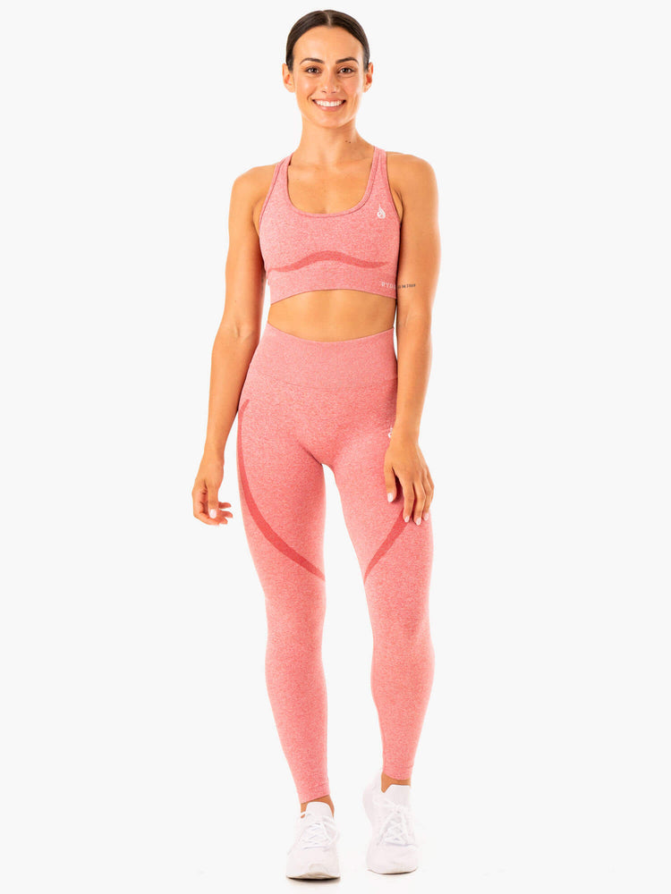 Leggins Ryderwear Sculpt Seamless Mujer Rosas | XPOIS7842