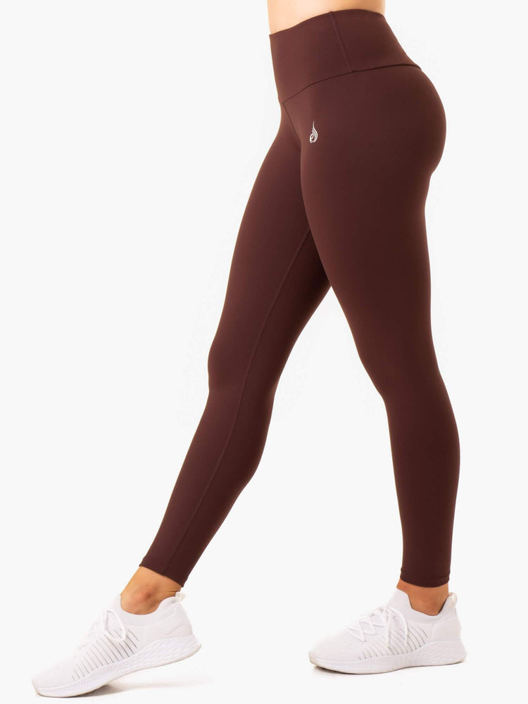Leggins Ryderwear Staples Scrunch Bum Mujer Chocolate | SVAHO1837