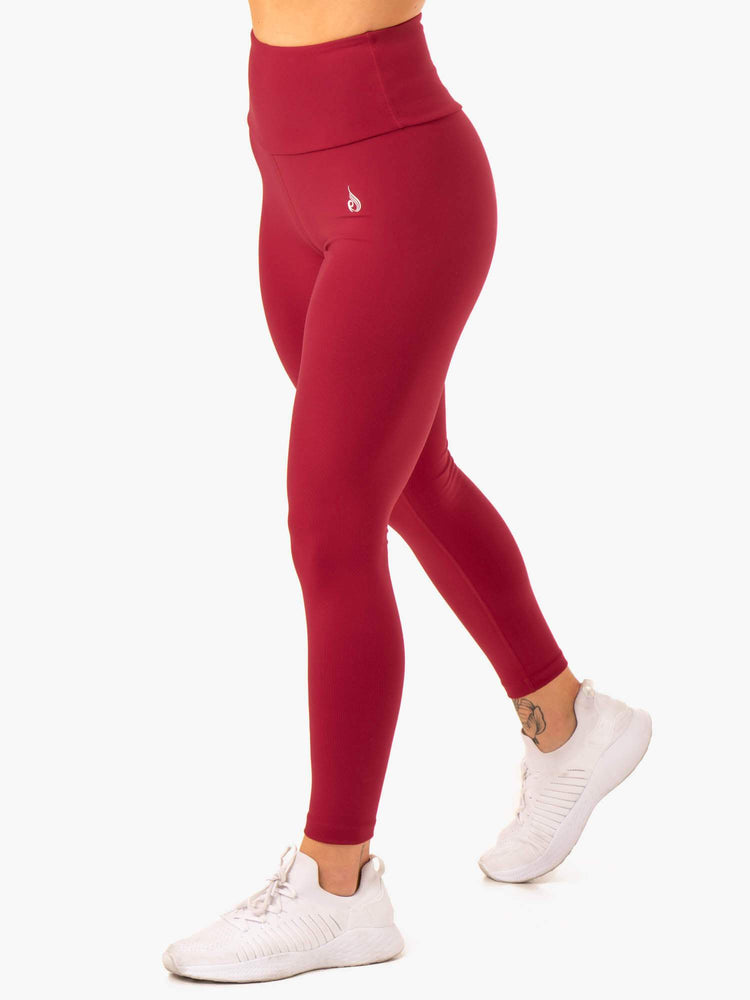 Leggins Ryderwear Staples Scrunch Bum Mujer Rojos | XYMTA2064