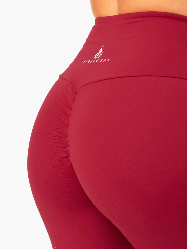 Leggins Ryderwear Staples Scrunch Bum Mujer Rojos | XYMTA2064