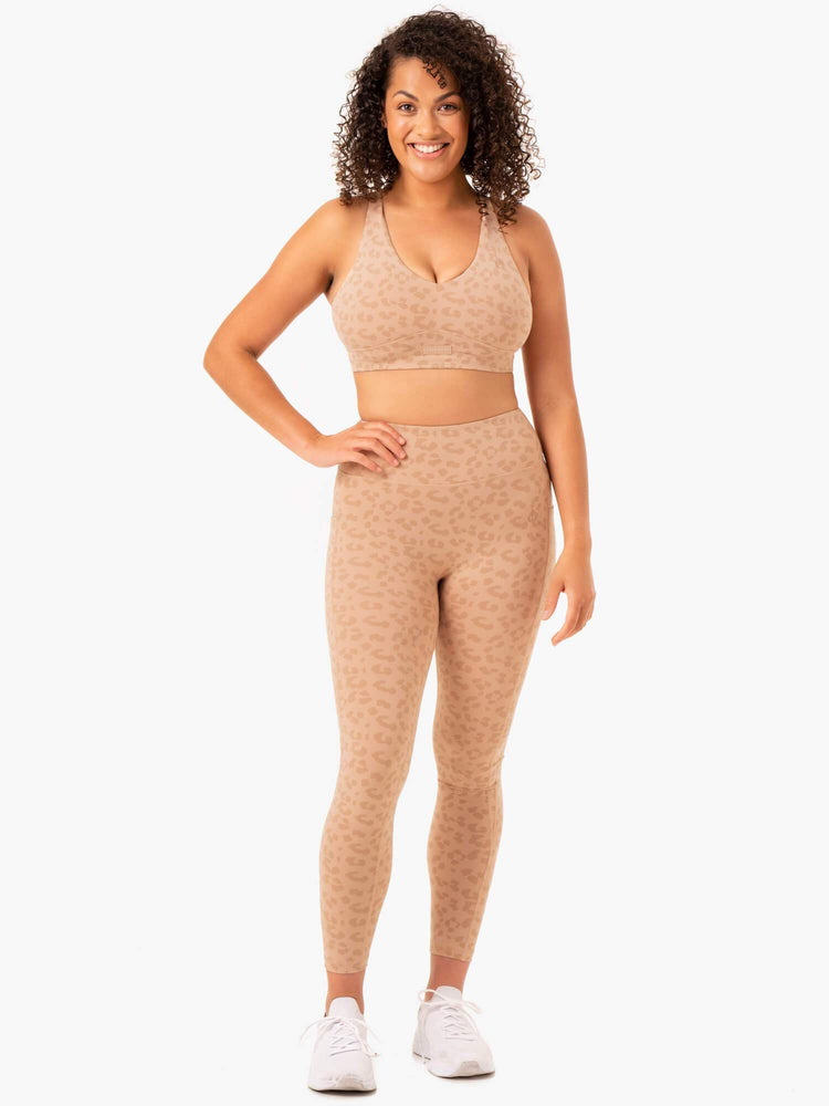 Leggins Ryderwear Ultra High Waisted Full Length Mujer Marrom | LOGYE0285