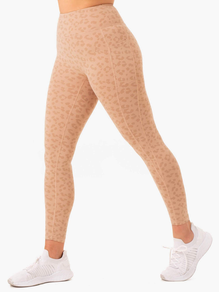 Leggins Ryderwear Ultra High Waisted Full Length Mujer Marrom | LOGYE0285
