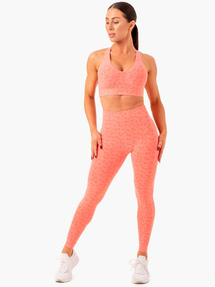 Leggins Ryderwear Ultra High Waisted Full Length Mujer Coral | TYMKL4139
