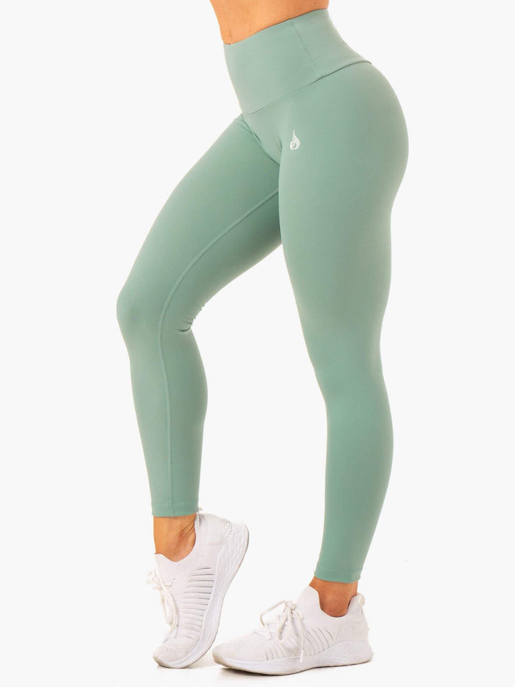Leggins Ryderwear Vital High Waisted Scrunch Mujer Verde Oliva | BXLTS5284