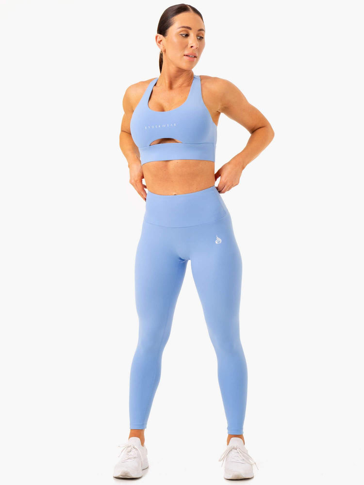 Leggins Ryderwear Vital High Waisted Scrunch Mujer Azules | FHYTQ5487