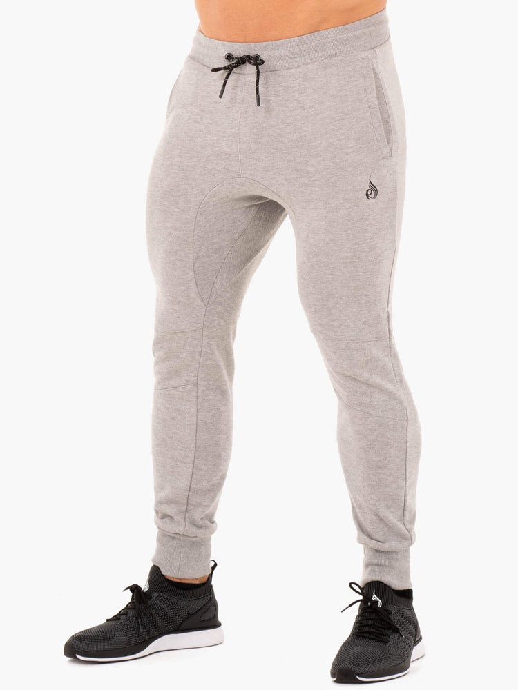 Pantalones Ryderwear Atléticos Fleece Pista Hombre Grises | LFGMP0984