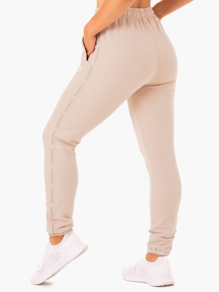 Pantalones Ryderwear Base High Waisted Pista Mujer Marrom Claro | OVJHW4069