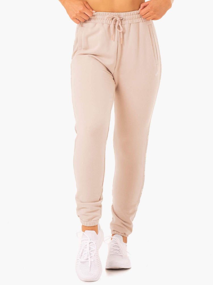 Pantalones Ryderwear Base High Waisted Pista Mujer Marrom Claro | OVJHW4069