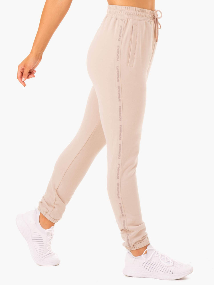 Pantalones Ryderwear Base High Waisted Pista Mujer Marrom Claro | OVJHW4069