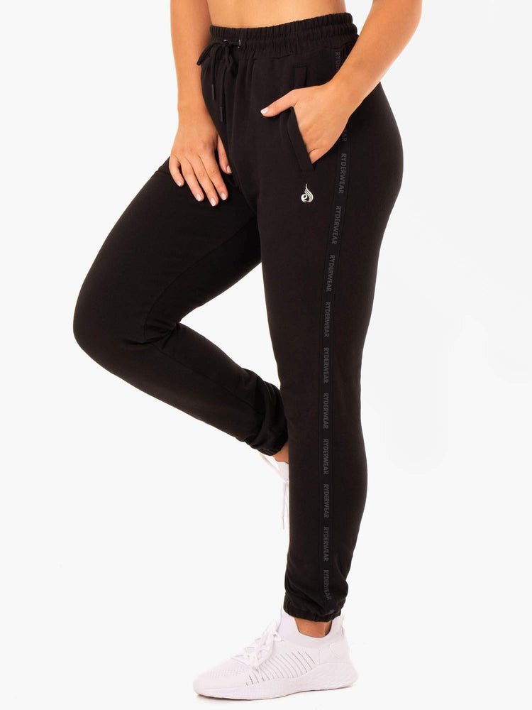 Pantalones Ryderwear Base High Waisted Pista Mujer Negros | PVYUM8562