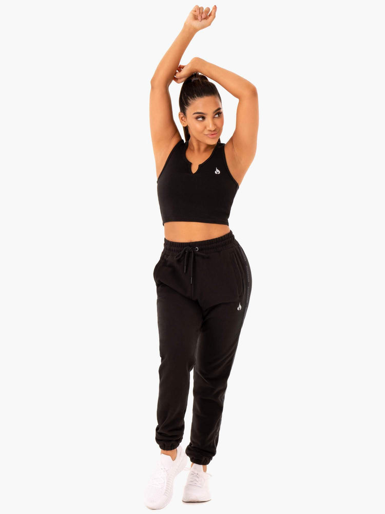 Pantalones Ryderwear Base High Waisted Pista Mujer Negros | PVYUM8562