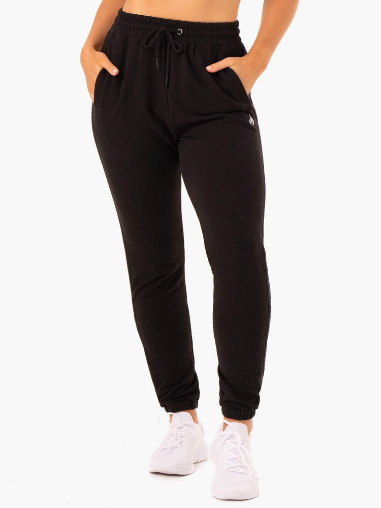 Pantalones Ryderwear Base High Waisted Pista Mujer Negros | PVYUM8562