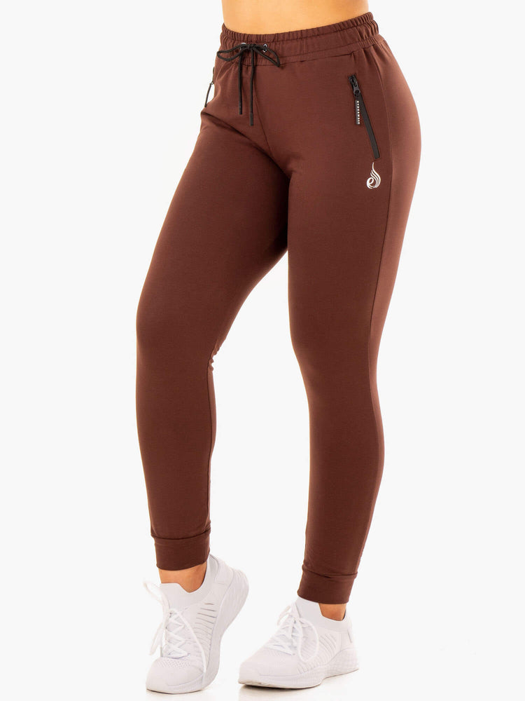Pantalones Ryderwear Luxe Pista Mujer Chocolate | ETPMW8953