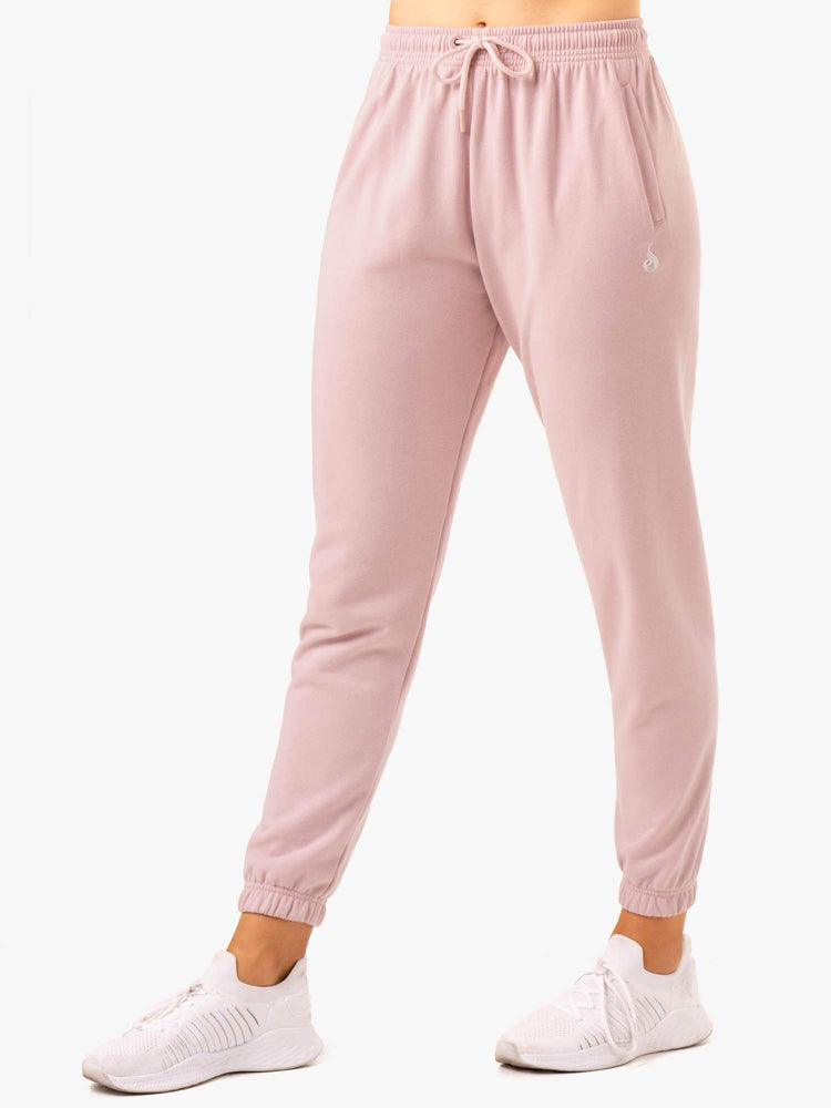 Pantalones Ryderwear Off-Duty Fleece Pista Mujer Rosas | ABHNS8970