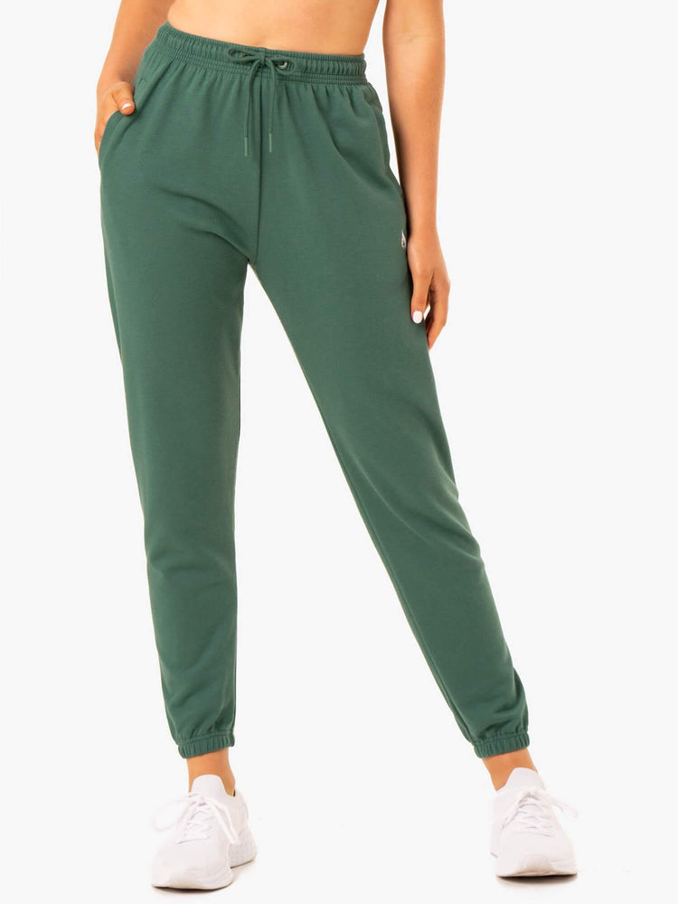 Pantalones Ryderwear Off-Duty Fleece Pista Mujer Verdes | CFSEU8601