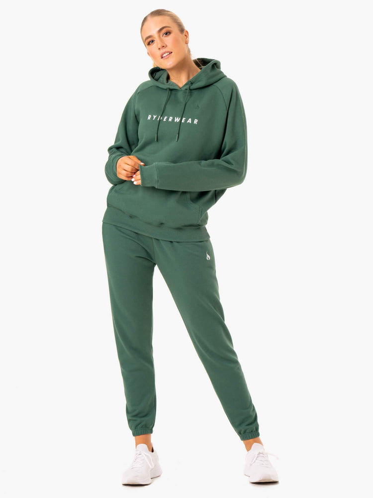 Pantalones Ryderwear Off-Duty Fleece Pista Mujer Verdes | CFSEU8601