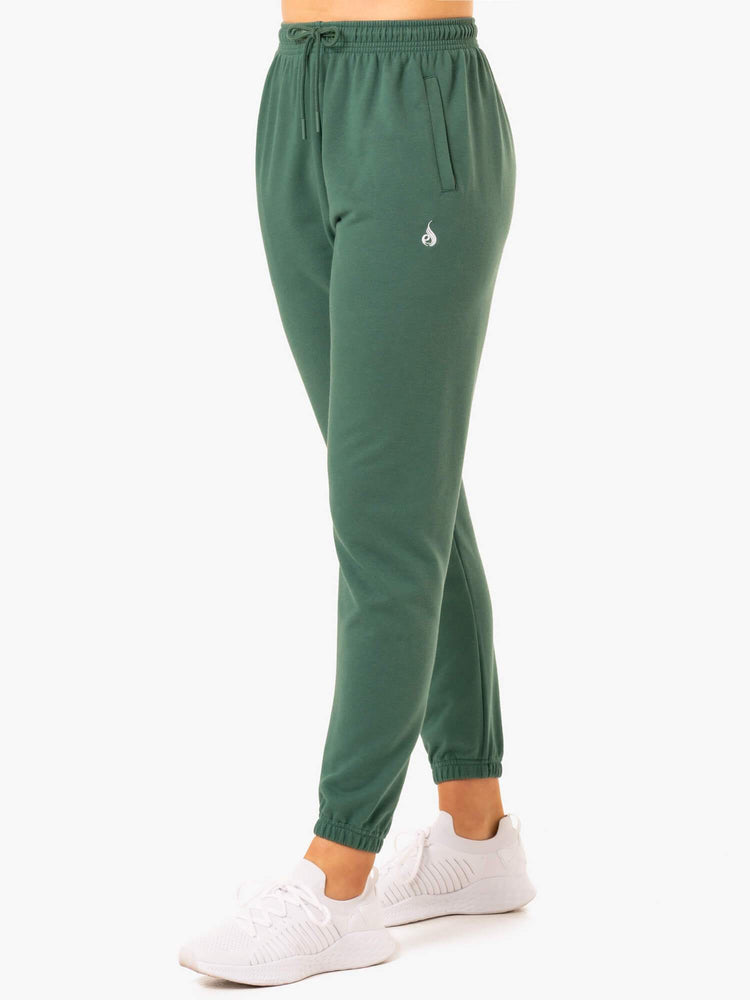 Pantalones Ryderwear Off-Duty Fleece Pista Mujer Verdes | CFSEU8601