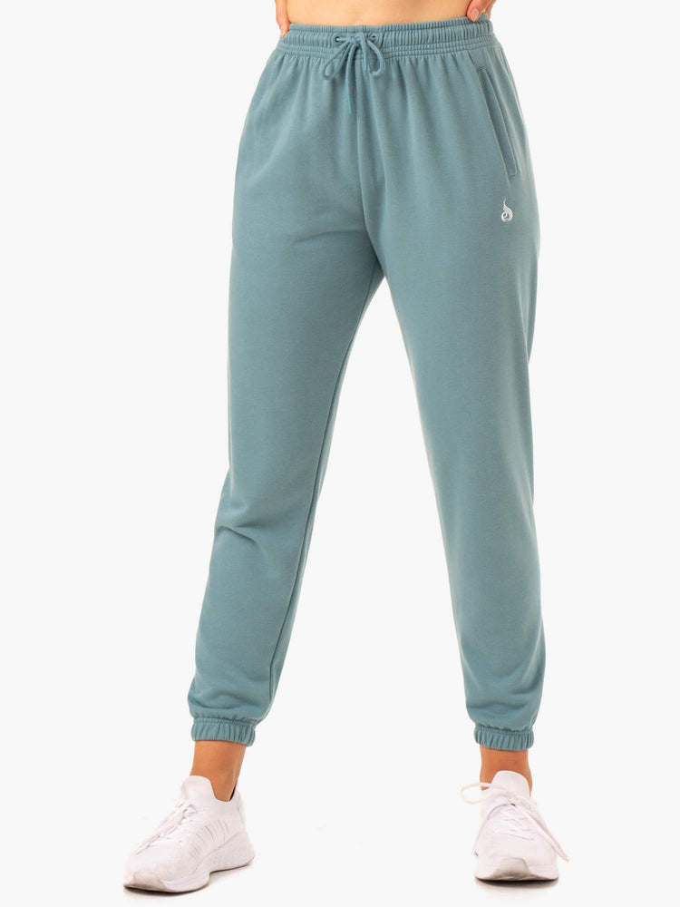 Pantalones Ryderwear Off-Duty Fleece Pista Mujer Verde Oliva | EPJUR0465