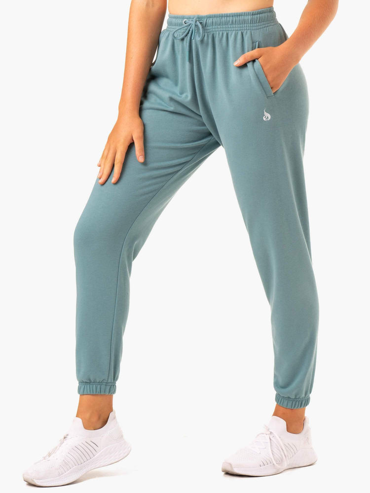 Pantalones Ryderwear Off-Duty Fleece Pista Mujer Verde Oliva | EPJUR0465