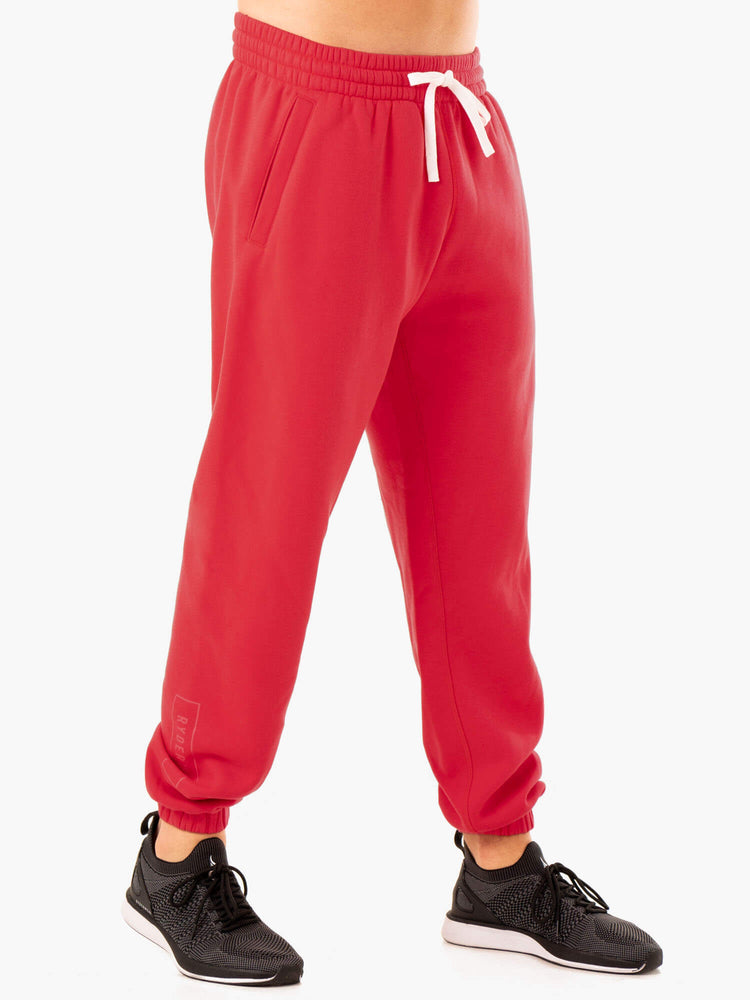 Pantalones Ryderwear Recharge Relaxed Pista Hombre Rojos | UDLTE1965