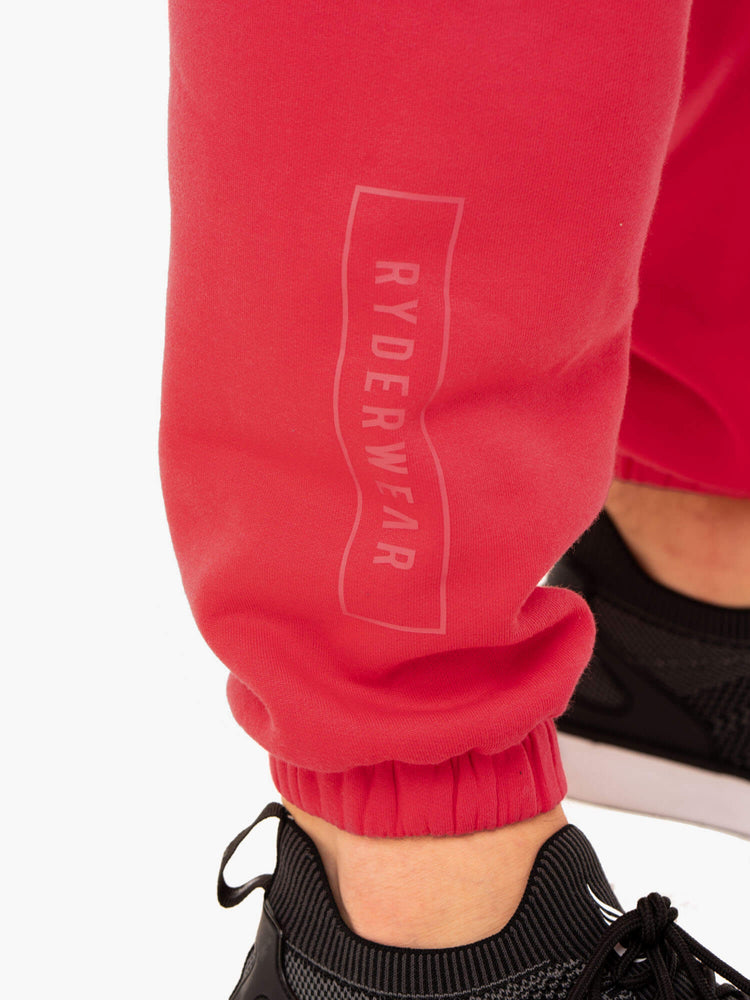 Pantalones Ryderwear Recharge Relaxed Pista Hombre Rojos | UDLTE1965