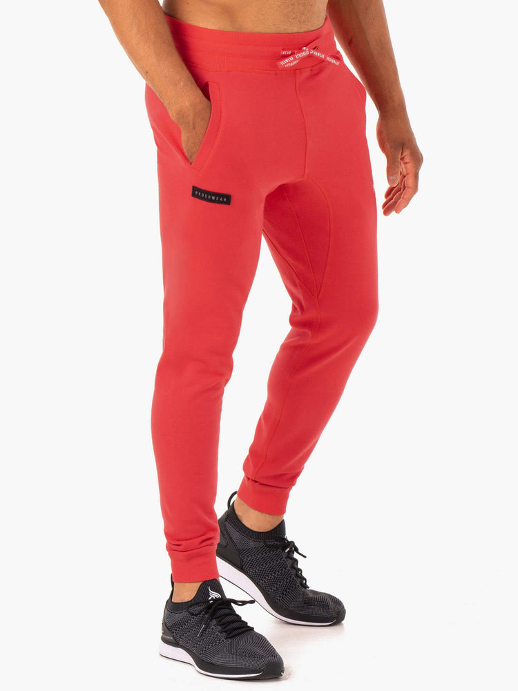 Pantalones Ryderwear Recharge Tapered Pista Hombre Rojos | LQVCP8276