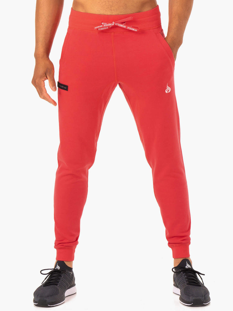 Pantalones Ryderwear Recharge Tapered Pista Hombre Rojos | LQVCP8276