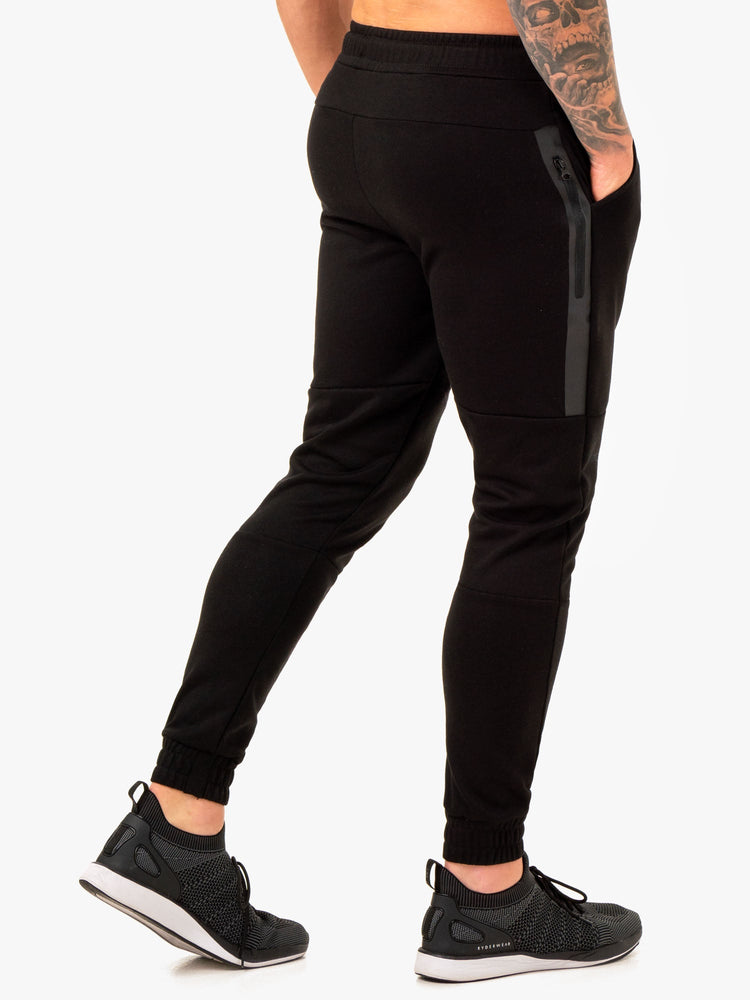 Pantalones Ryderwear Restore Fleece Pista Hombre Negros | ITCDF2768